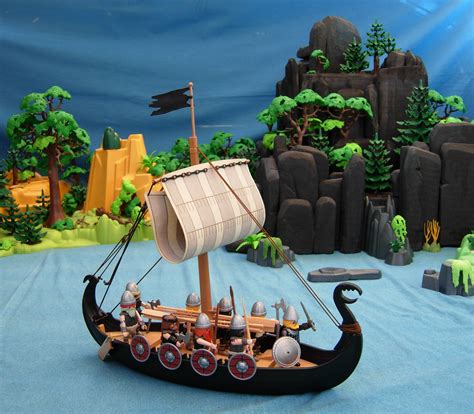 Playmobil Custom Viking Ships And Diorama Playmobil Vikings