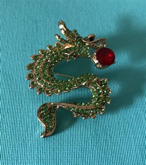 Dragon Pin Rhinestone Gem