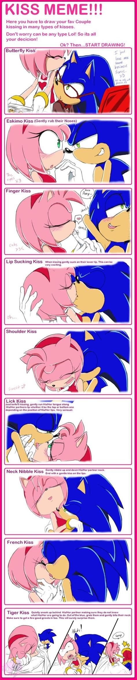 Kiss Meme Sonamy By Ahaaha On Deviantart Sonic And Amy Sonic The Best
