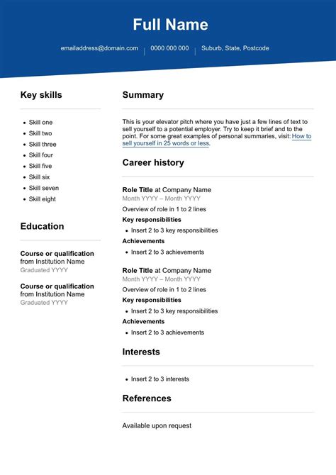 The first thing you need to know about writing your first cv is that there are different kinds of cv formats, each serving a very different purpose. First Job Resume Template ~ Addictionary