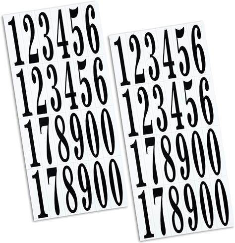 Numbers Stickers Self Adhesive Vinyl Numbers In 0 9