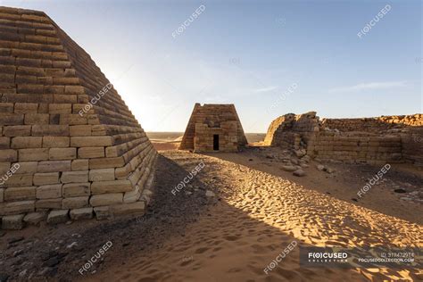Pyramids And Reconstructed Chapel In The Northern Cemetery At