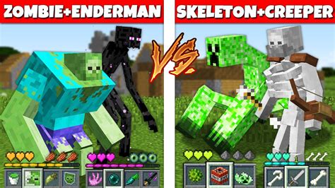 Minecraft Enderman Zombie Vs Creeper Skeleton Mutant How To Play