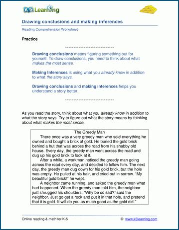 Making inferences worksheets
