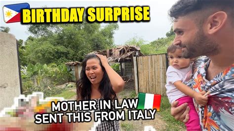 my mother surprised my filipina wife for her birthday from italy to philippines youtube