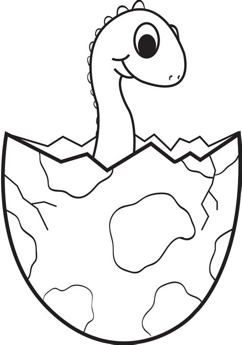 Printable Cartoon Baby Dinosaur Coloring Page for Kids – SupplyMe