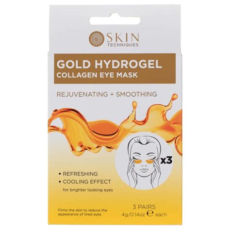 skin techniques gold hydrogel collagen eye mask skincare bandm