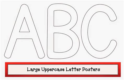 Large Uppercase Letter Posters Classroom Freebies