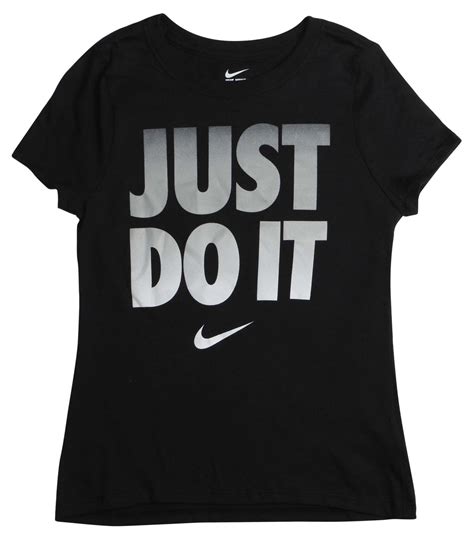 Nike Nike Big Girls 7 16 Just Do It Graphic T Shirt Black