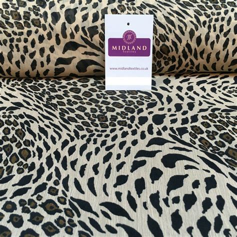 Animal Print Lightweight Chiffon Fabric 110m Wide Mr1147 Mtex Midland