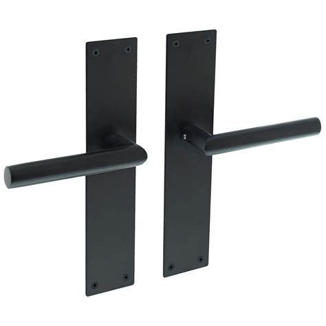 As many of you predicted in your comments about my front door. Door handle on back plate, Interior, Matt Black - Model ...