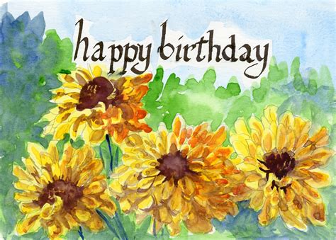 Watercolor Birthday Card Watercolor Worldwatercolormonth Birthdaycard