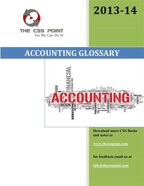 Accounting Glossary The Css Point