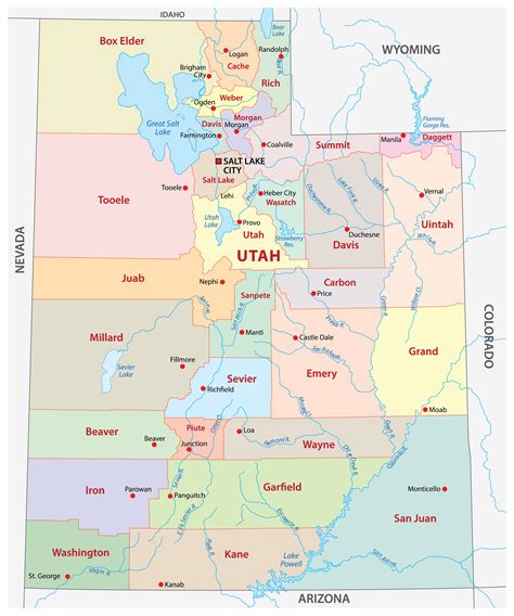 Utah County Map In Excel Counties List And Population Map Gambaran