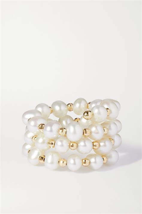 ANISSA KERMICHE Impromptu Gold Pearl Ring Gold Pearl Ring Pearls