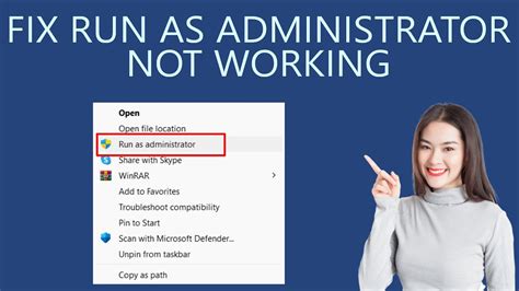 How To Fix Run As Administrator Not Working In Windows Youtube