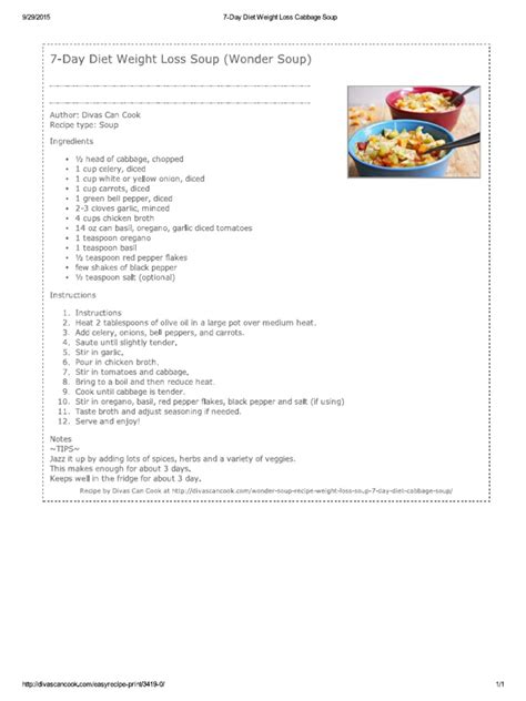 7 day diet cabbage soup recipe pdf pdf cuisine european cuisine