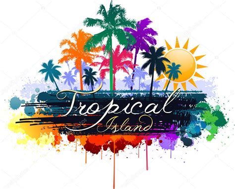Abstract tropical background — Stock Vector © hugolacasse #6059578