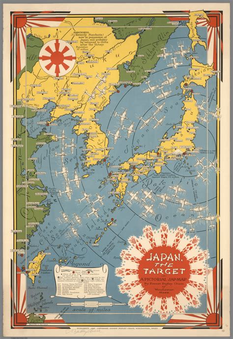 This map shows a combination of political and physical features. MapCarte 271/365: Japan, the target: a pictorial Jap-map by Ernest Dudley Chase, 1942 ...