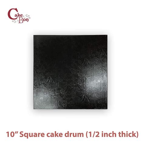 Cake Drums Square 10 Inches Black Sturdy 12 Inch Thick