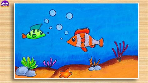 Easy Underwater Scenery Drawing For Beginners How To Draw Underwater