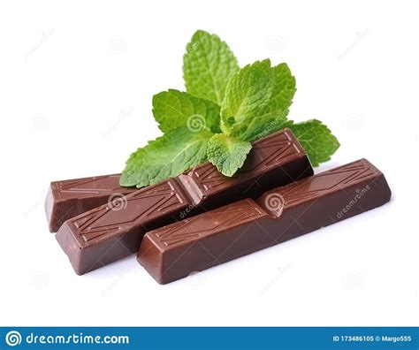 Chocolate With Mint Leaves Stock Image Image Of Chocolate 173486105
