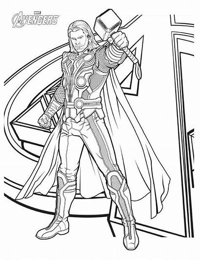 Coloring Thor Avengers Character