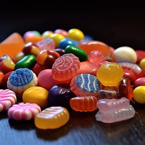 Premium Ai Image Many Colorful Glossy Candies