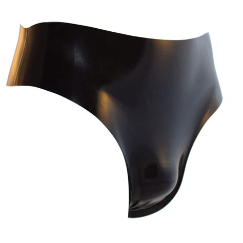 rubberfashion latex briefs latex briefs short sexy hot pants high cut with bulge latex