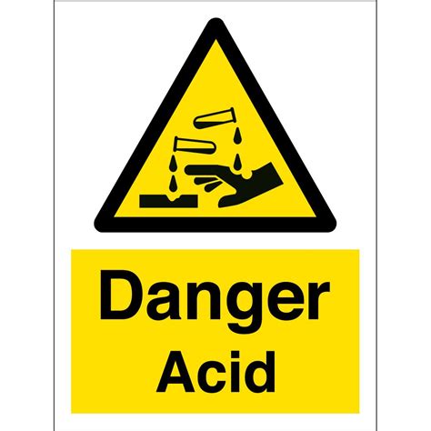 Danger Acid Signs From Key Signs Uk