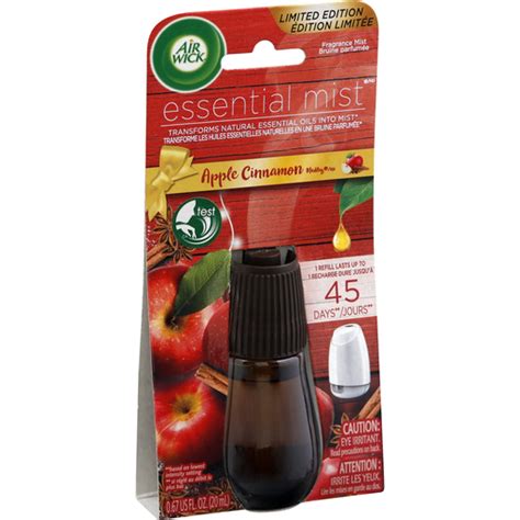 Discover the more natural and premium fragrance experience of essential oils diffused by mist with air wick. Air Wick Essential Mist Refill, Apple Cinnamon Medley ...