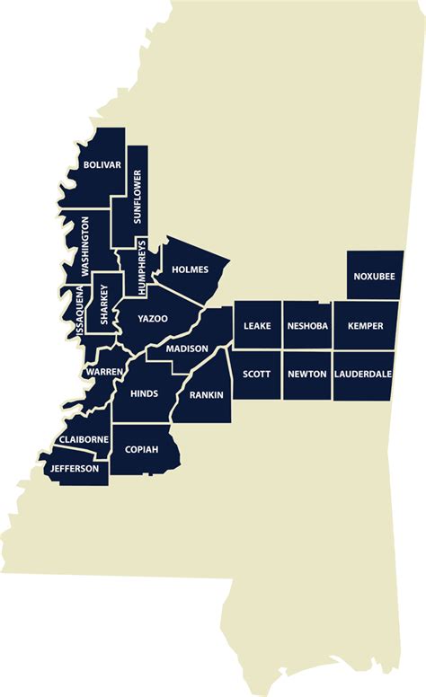 Central District Map Mississippi Public Service Commission