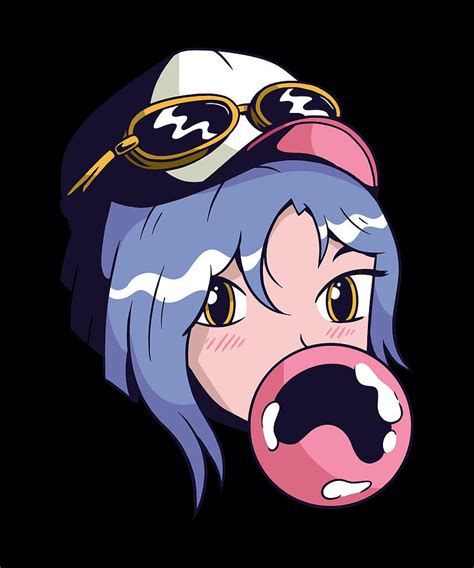 Bubble Gum Girl Anime Japanese Digital Art By Norman W Fine Art America