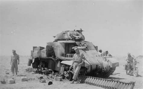 Knocked Out M3 Lee Grant Tank North Africa World War Photos