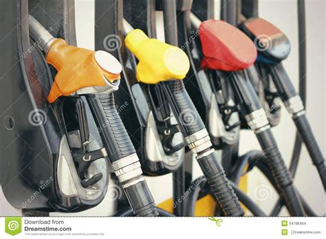 Fuel Pumps At Gas Station Stock Photo Image Of Octane 54796464