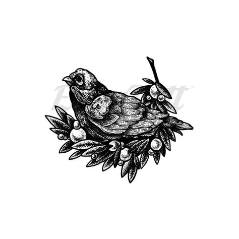 Bird Wreath Temporary Tattoo Easytatt™