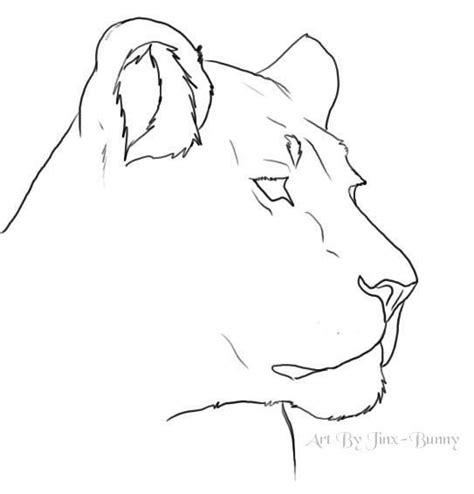 Lioness Lineart By Jinx Bunny On Deviantart