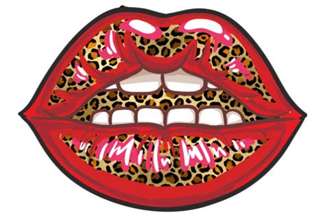 Red Lips Leopard Sublimation Graphic By Denizdesign · Creative Fabrica
