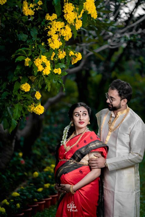 Indian Traditional Maternity Shoot In Six Yards Of Elegance South Indian Style Little Vows