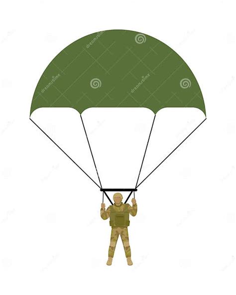 Military Parachutists Vector Illustration Stock Vector Illustration