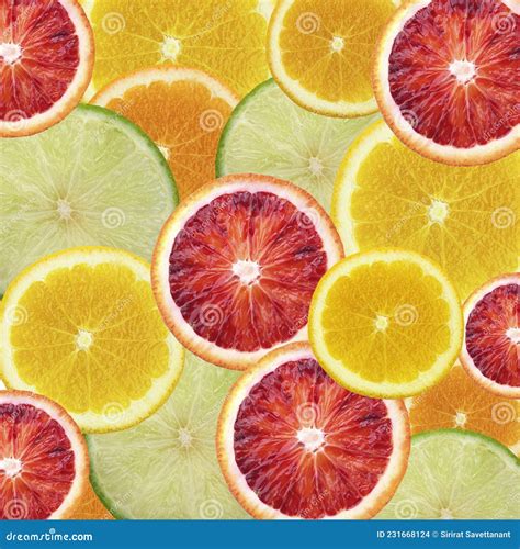 Creative Summer Pattern Made Of Oranges Background Of Half Cut Oranges
