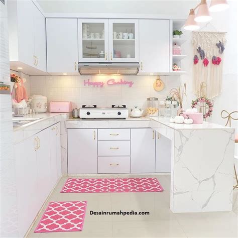 memasak lebih bersemangat  desain dapur unik warna pink