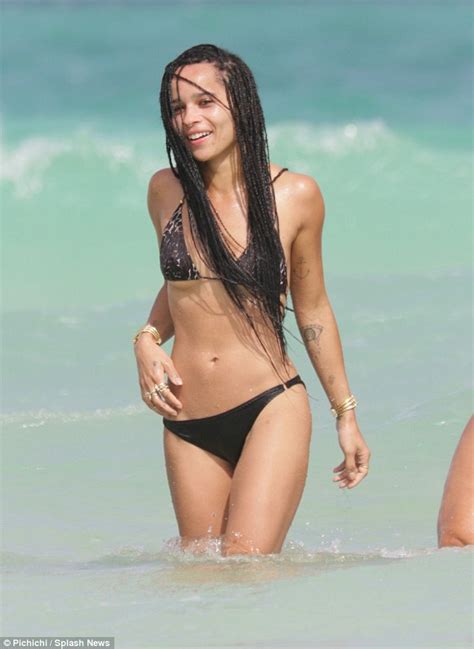 Zoe Kravitz Displays Her Incredibly Slim Figure In A Teeny Black Bikini
