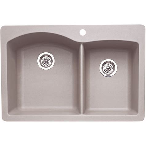 These sleek sinks ease cleanup tasks and bring a streamlined look to your cooking space. Blanco 440214 Diamond 33" Silgranit Granite Composite Drop ...