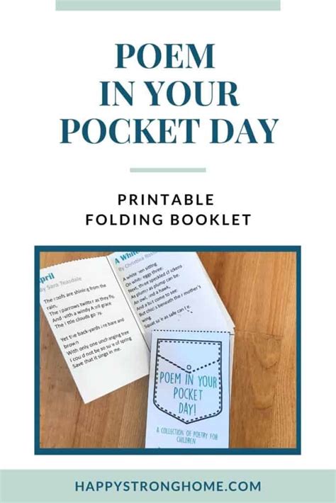 Poem In Your Pocket Printables