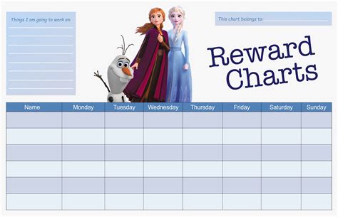 10 Best Free Printable Frozen Behavior Charts Boys Printableecom Images