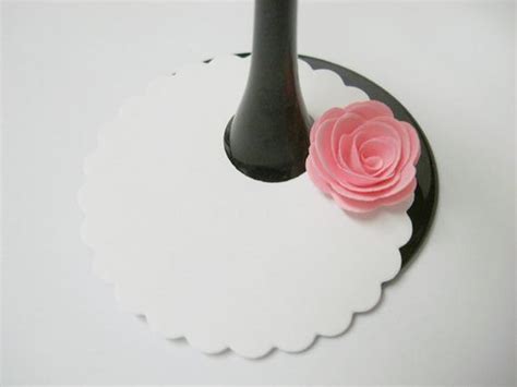 Set Of 24pcs 3d Pink Rose Wedding Wine Glass Tags