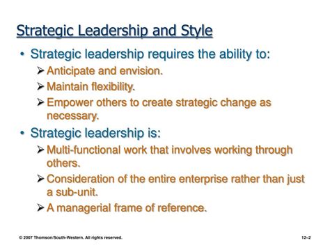 ppt chapter 12 strategic leadership powerpoint presentation id 573029