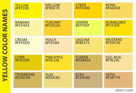 List Of Colors With Color Names Graf1x