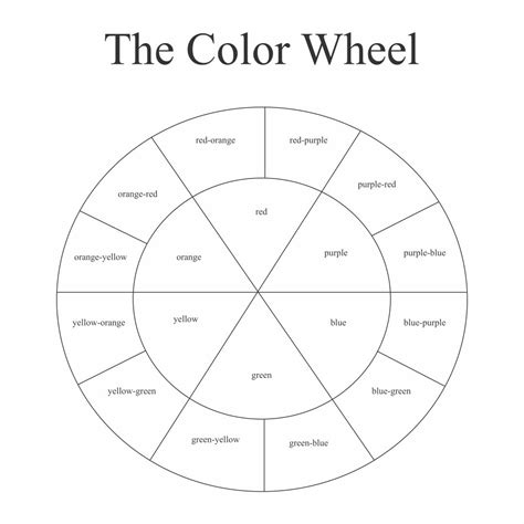 Blank Color Wheel Template